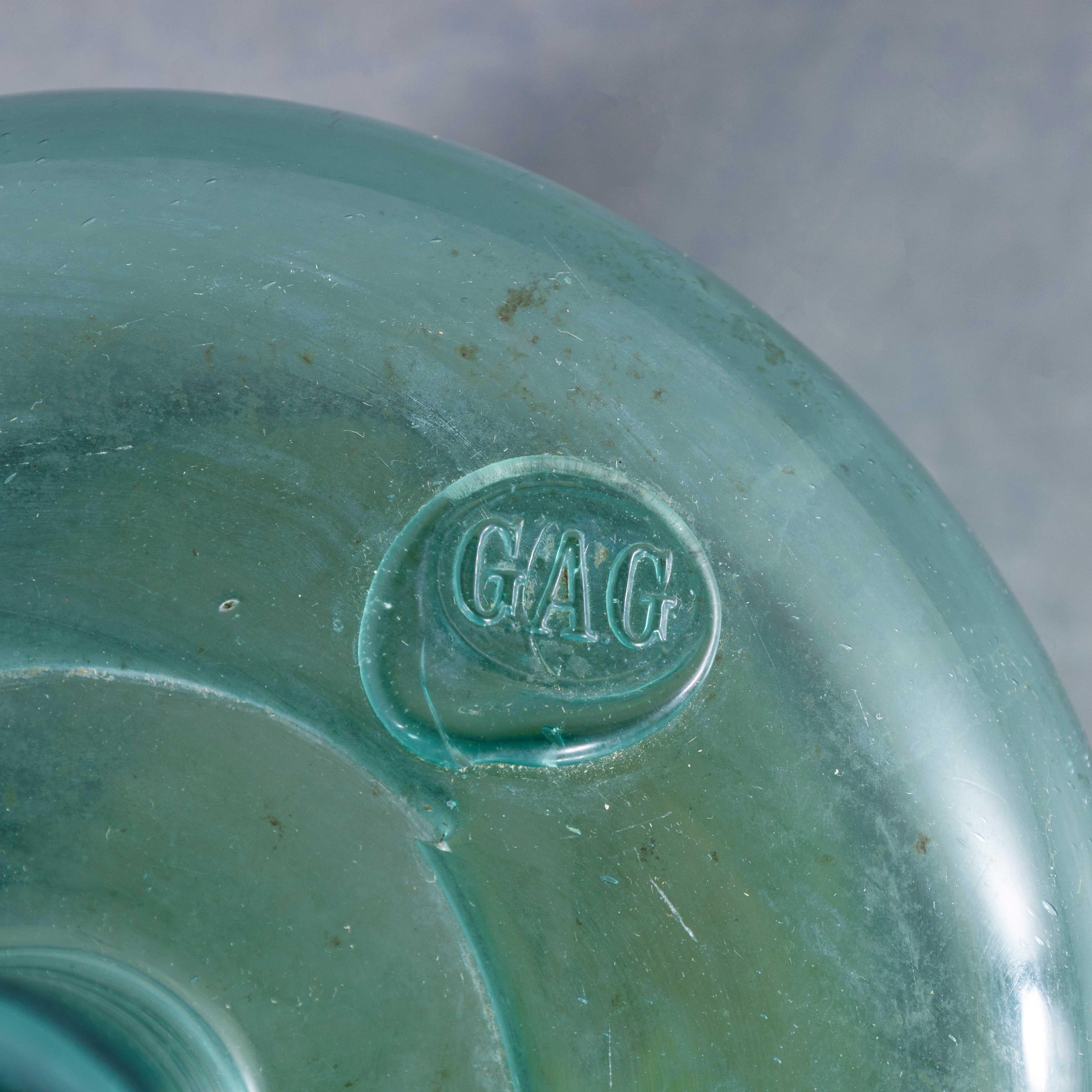 XX secolo Damigiane francesi d'epoca in vetro verde - Coppia in vendita