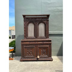 Vintage French Hand Carved Cabinet