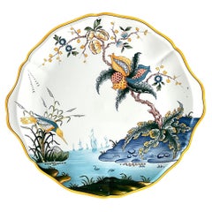 Vintage French Hand Painted Cake Plate