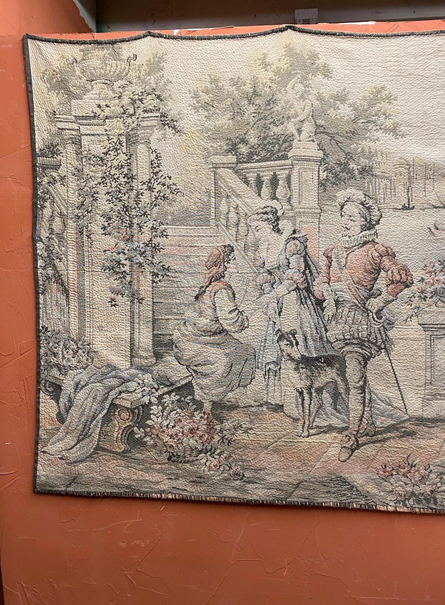 Vintage French Hanging Tapestry For Sale 2