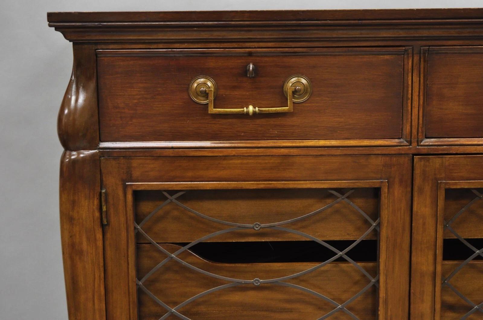 Vintage Français Hollywood Regency Custom Walnut Tall Chest Highboy Dresser Bon état - En vente à Philadelphia, PA