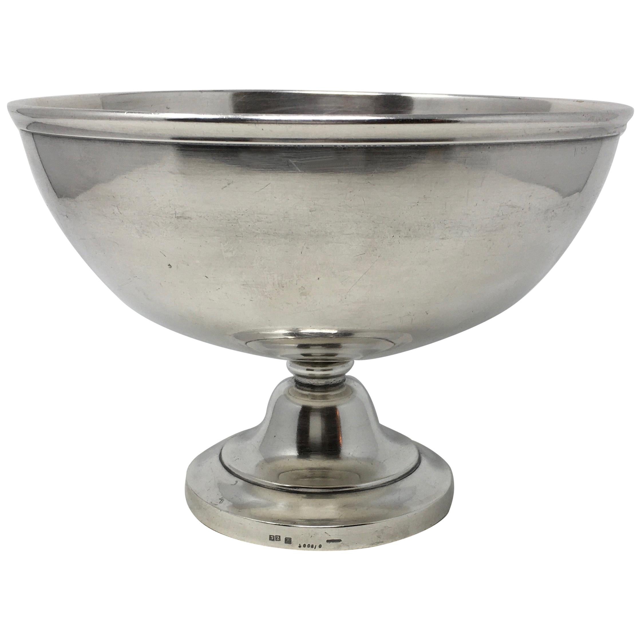 Vintage French Hotel Silver Silverplate Footed Bowl