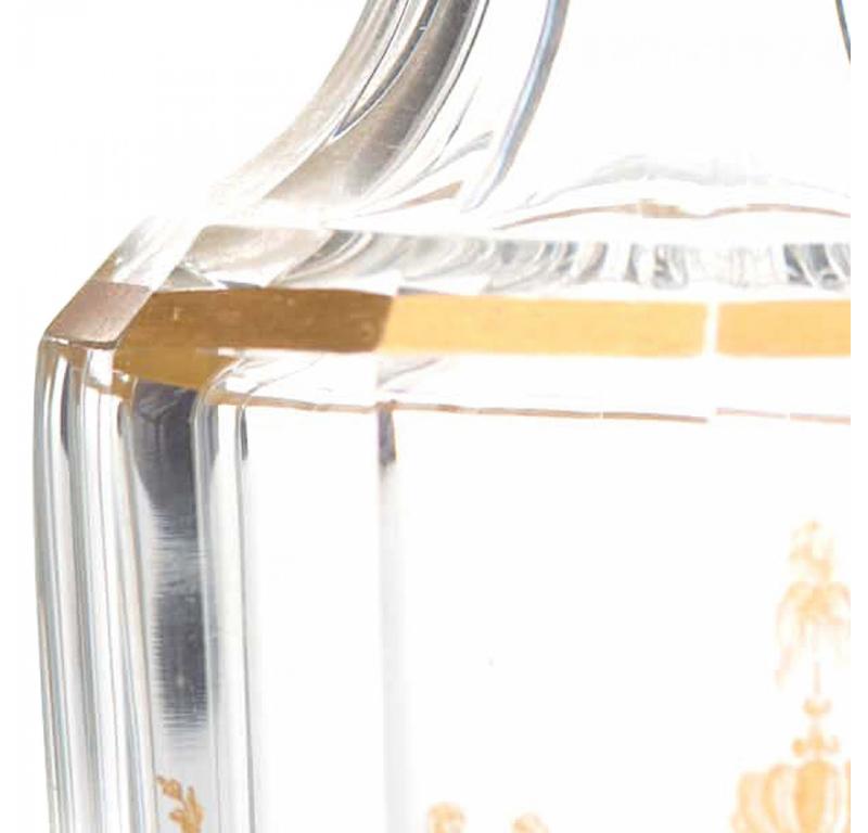 Sfaccettato Bottiglia di profumo francese d'epoca Houbigant Baccarat in vendita