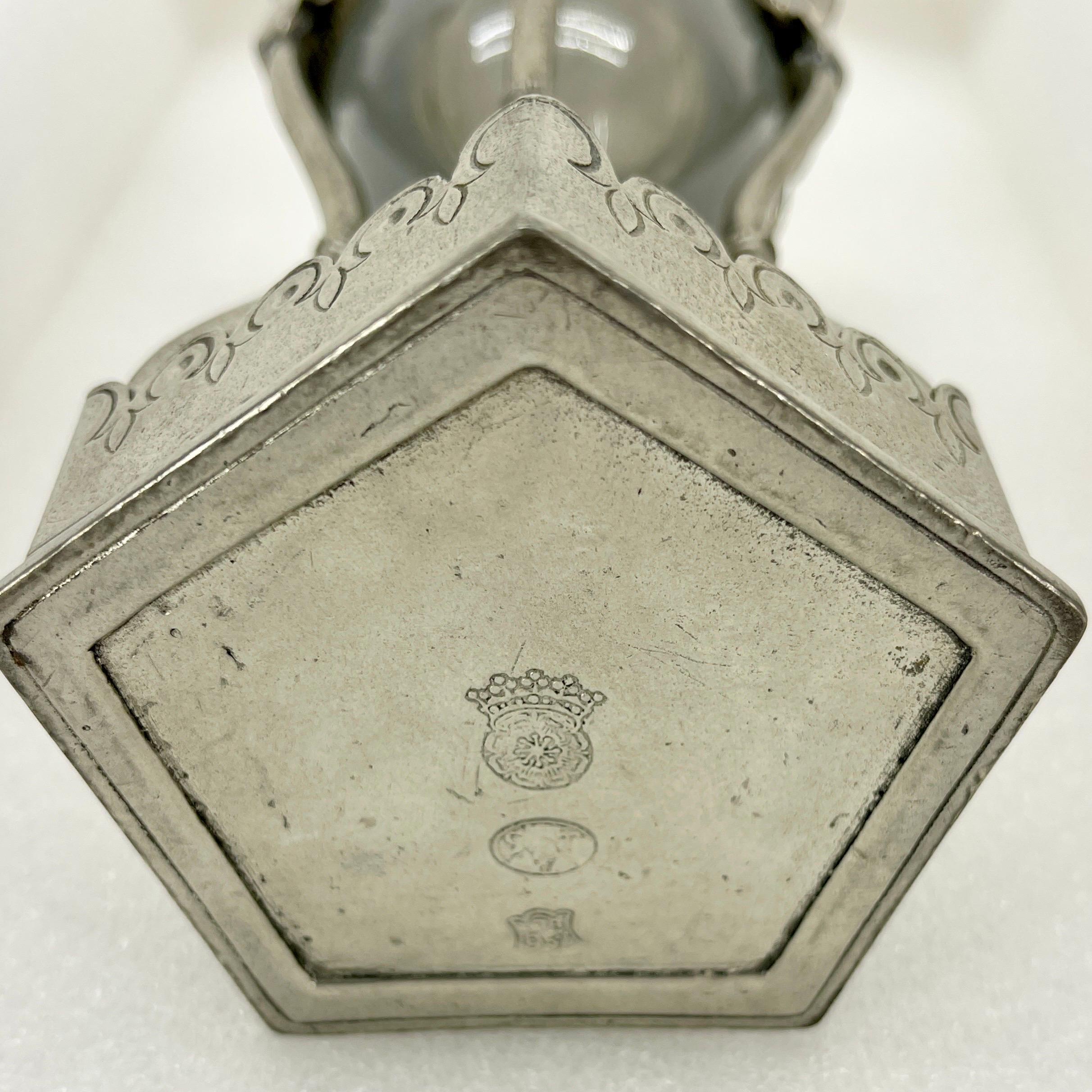 Vintage French Hour Sand Glass in Pewter 4
