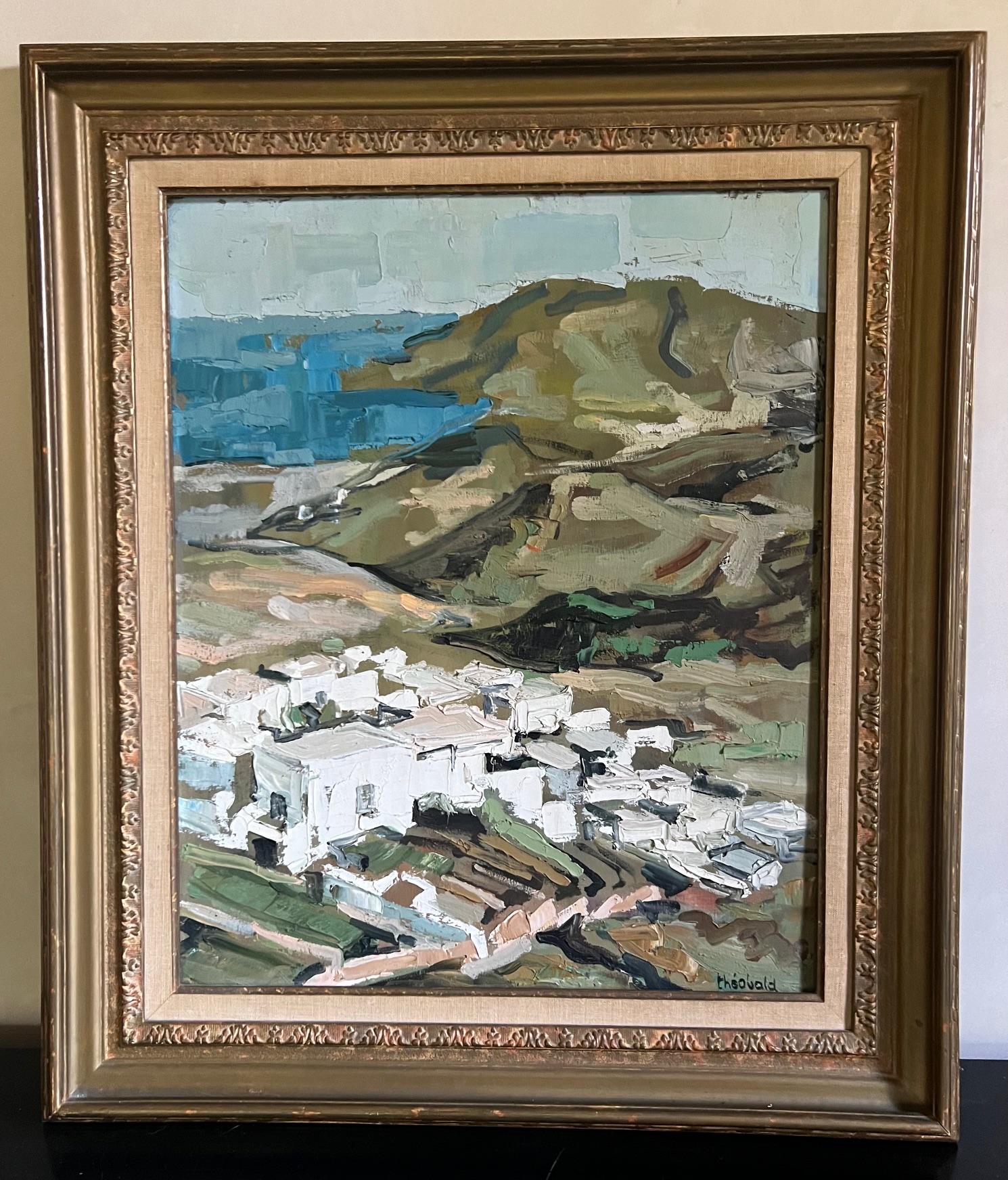 Vintage French Impressionist Painting by Renee Theobald For Sale 1