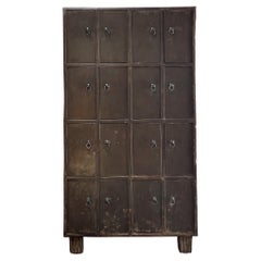 Vintage French Industrial 16 Door Locker