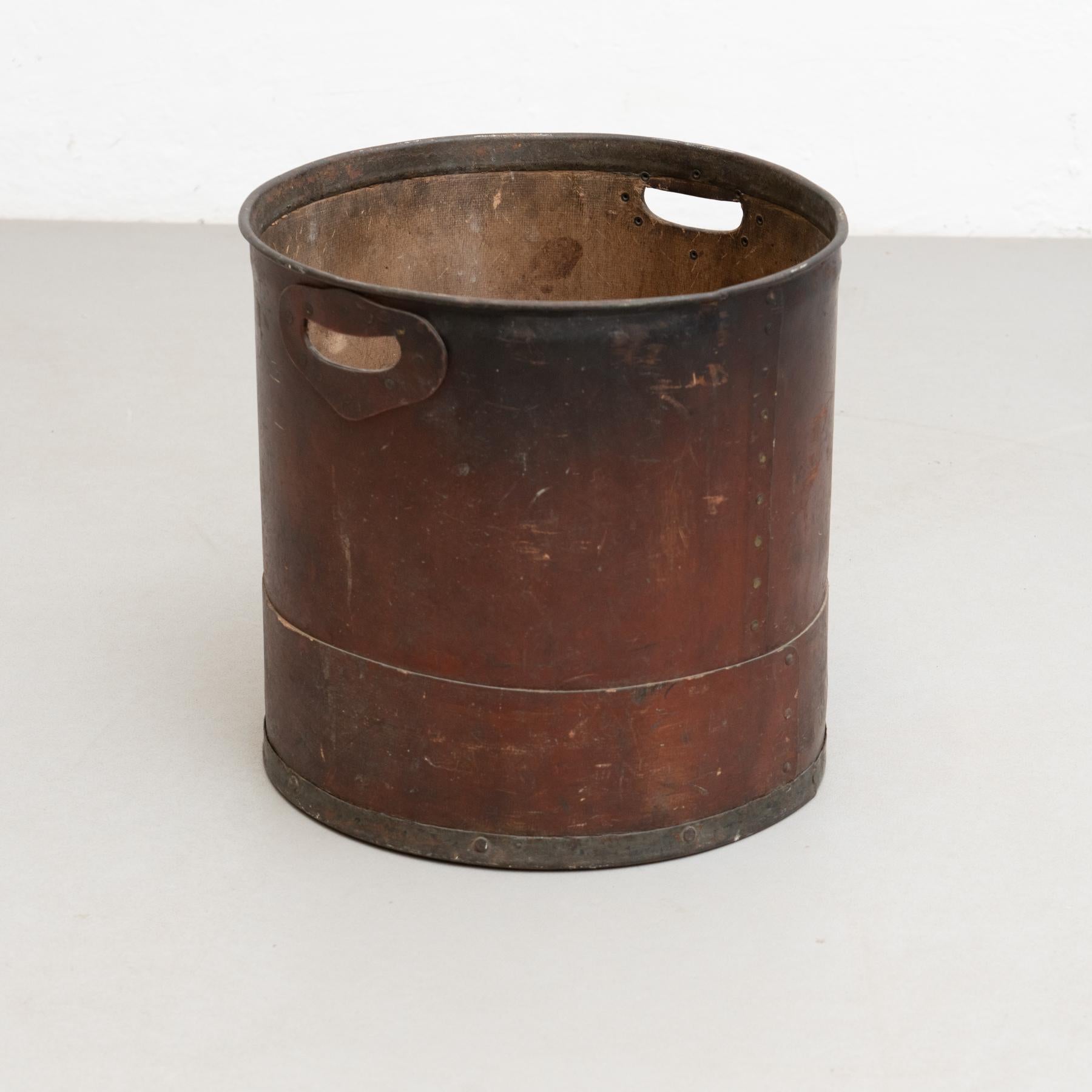 Mid-Century Modern Vintage French Industrial Cardboard Container, circa 1920 For Sale