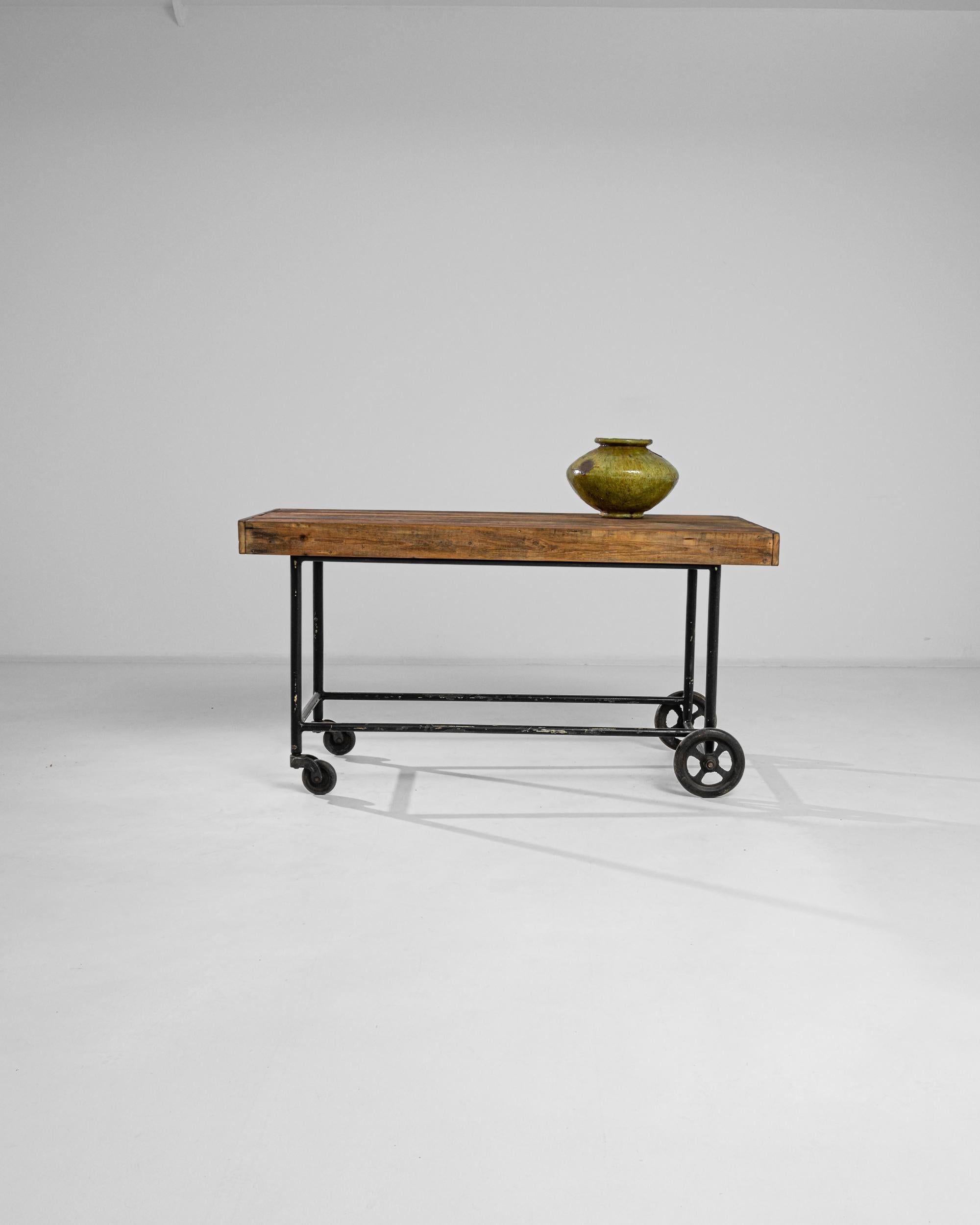 20th Century Vintage French Industrial Cart
