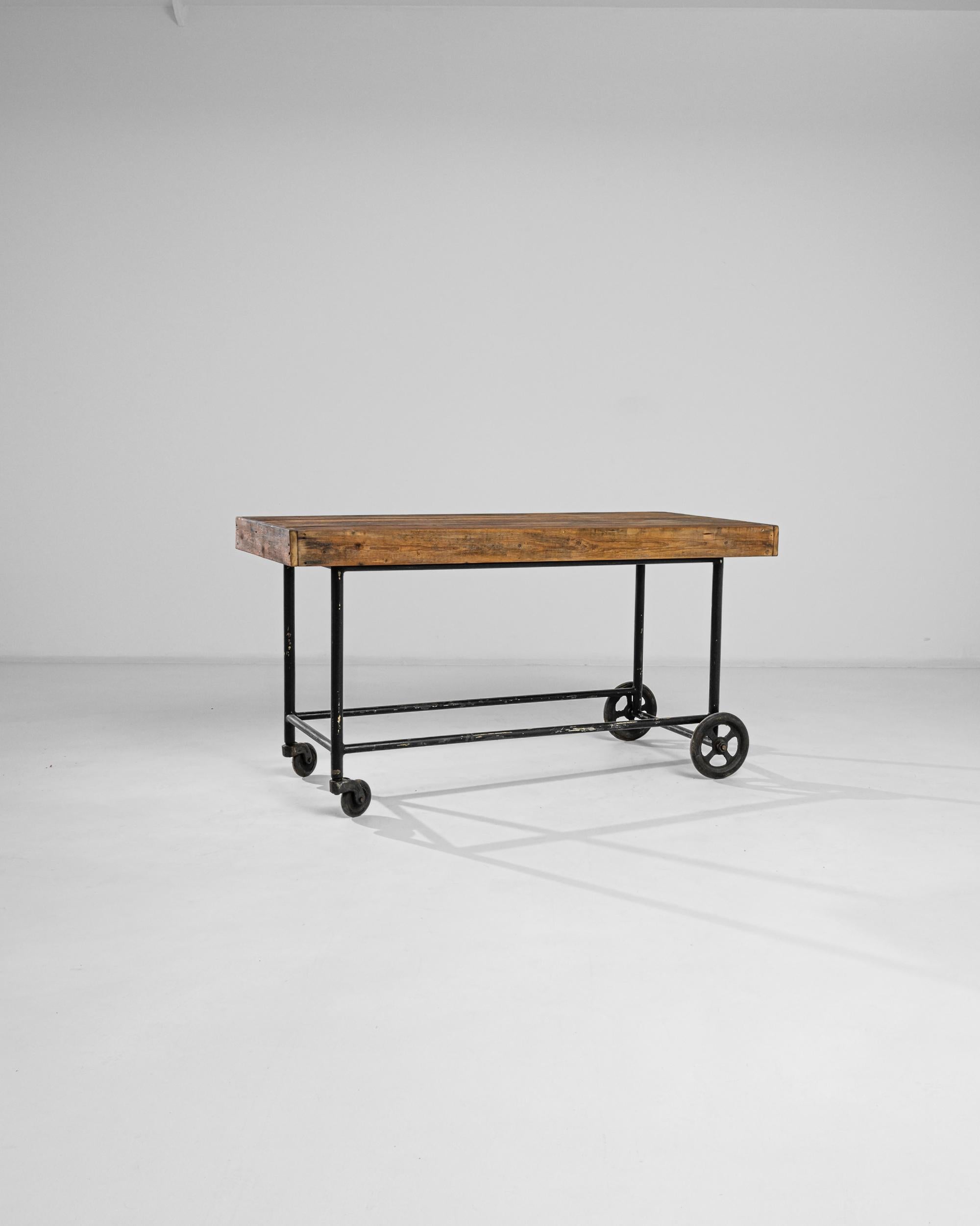 Metal Vintage French Industrial Cart