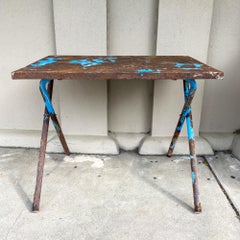 Vintage French Industrial Folding Table