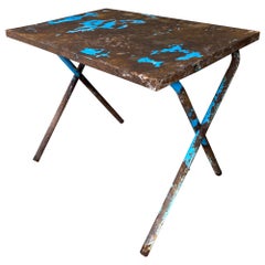 Vintage French Industrial Folding Table