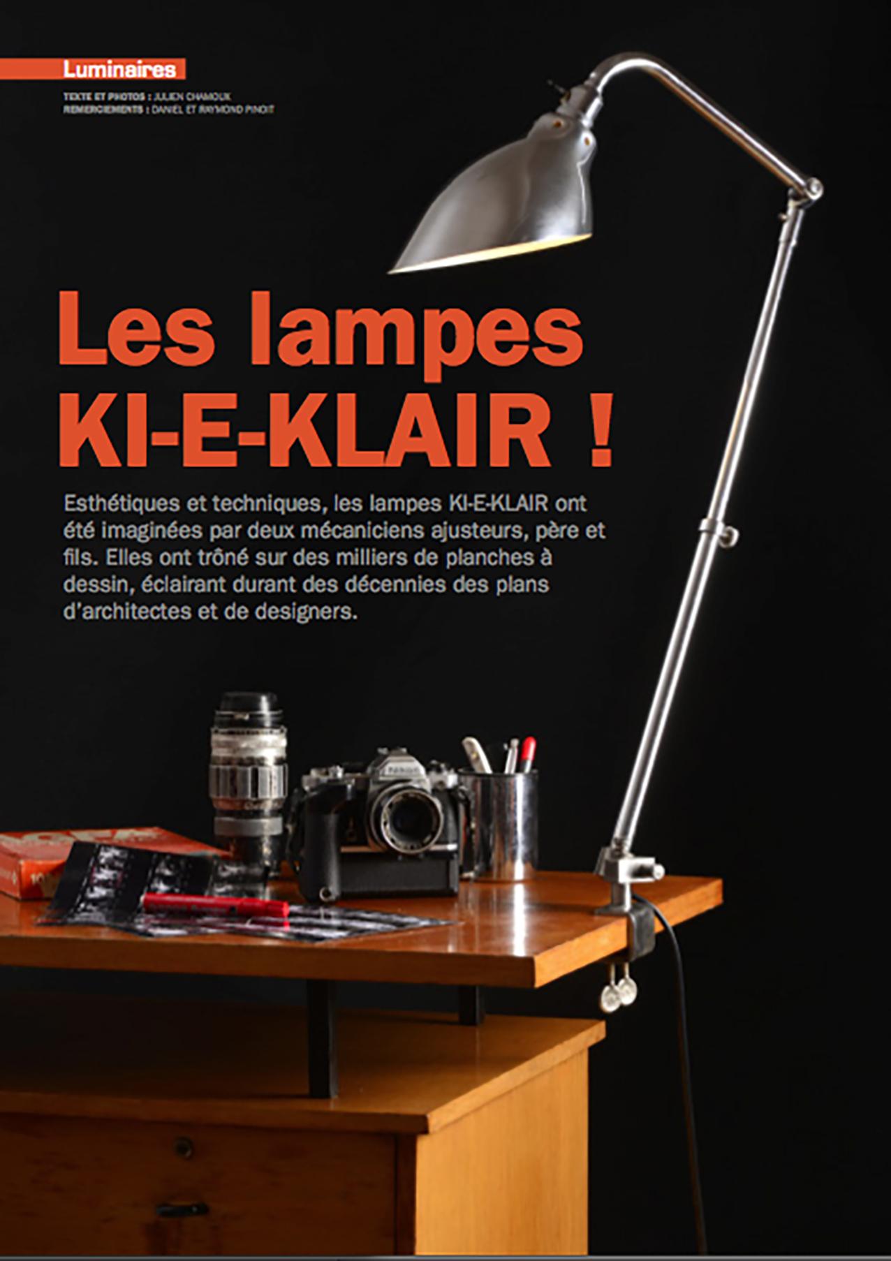 Vintage french industrial lamp Ki-E-Klair, used by Jean Prouvé in the 60/70s 8