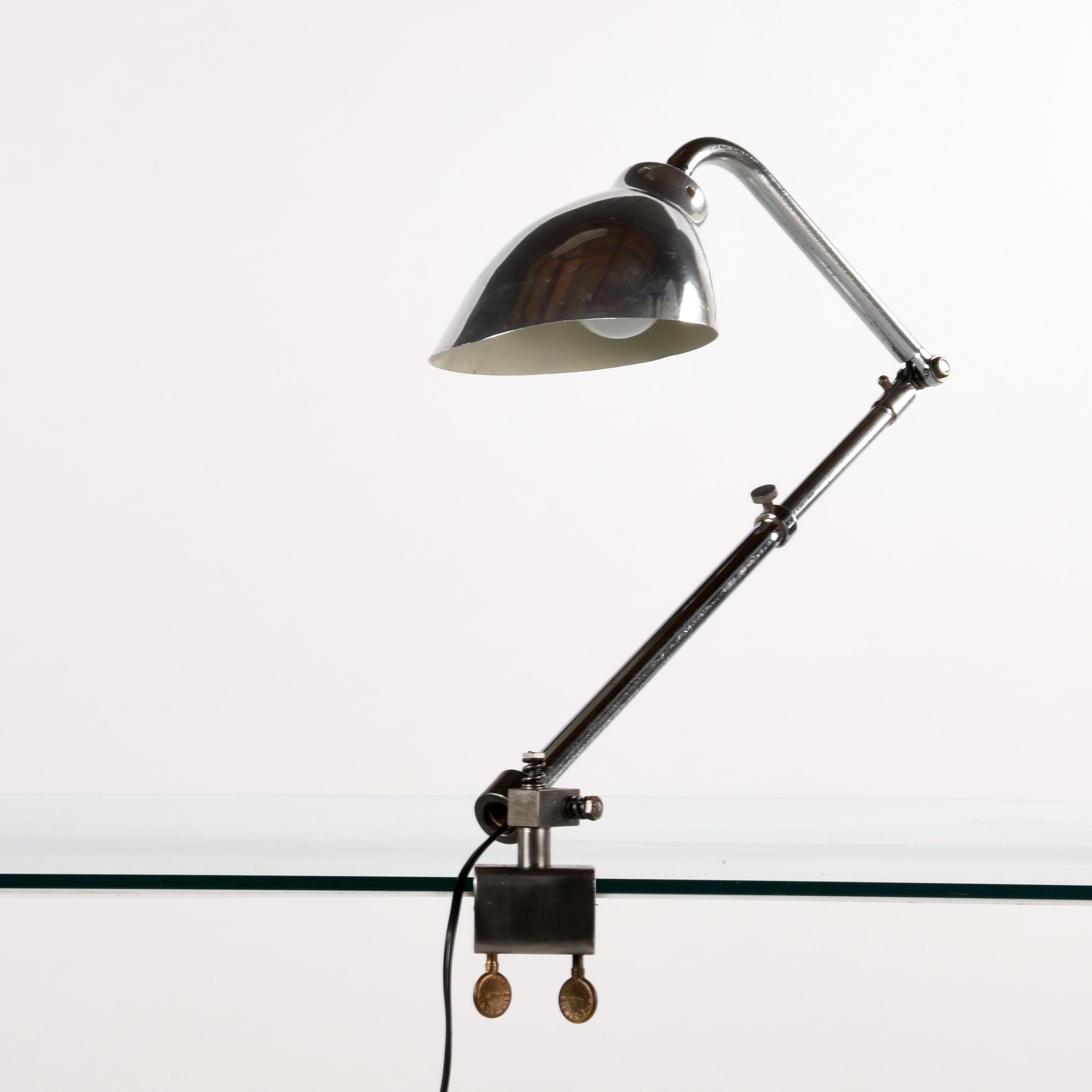 Mid-20th Century Vintage french industrial lamp Ki-E-Klair, used by Jean Prouvé in the 60/70s