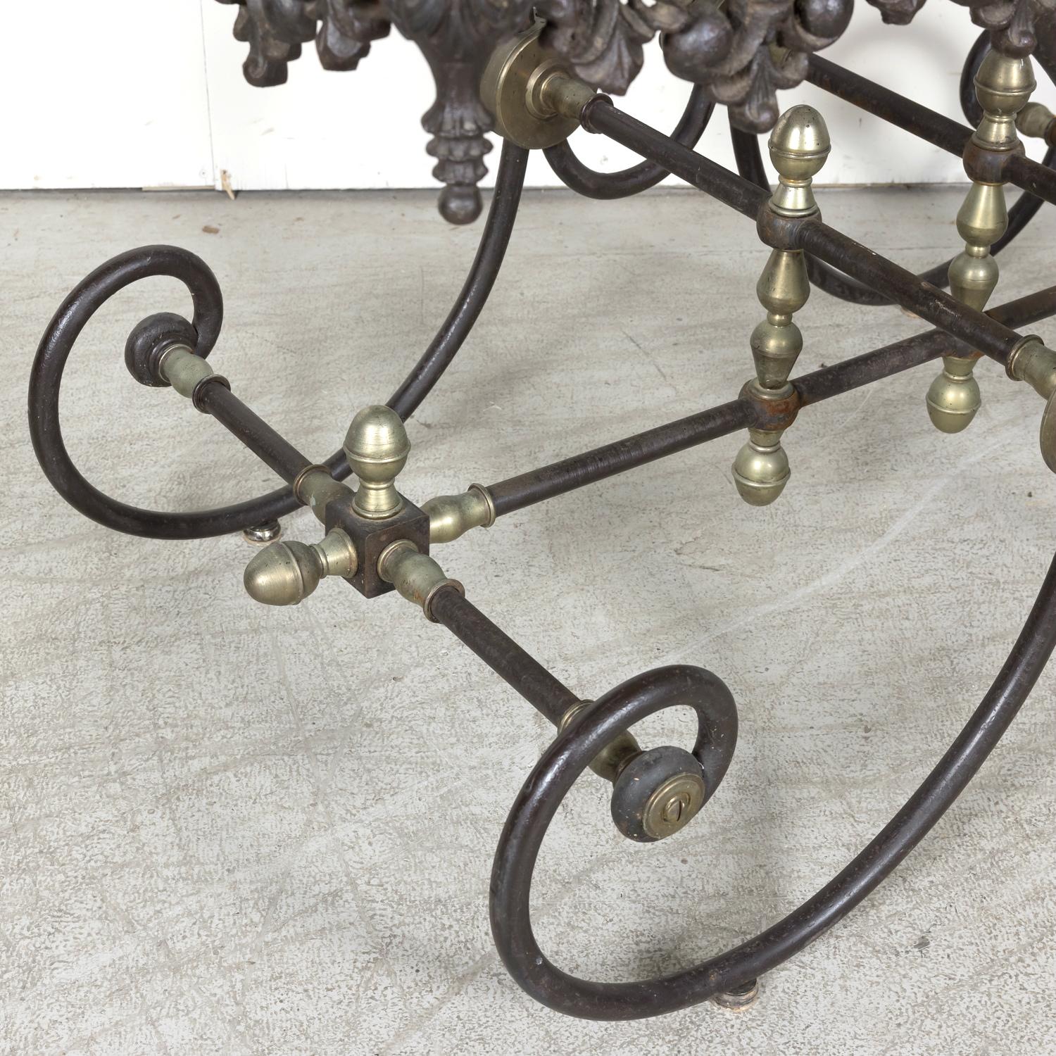 Vintage French Iron and Marble Patisserie or Pastry Table 7