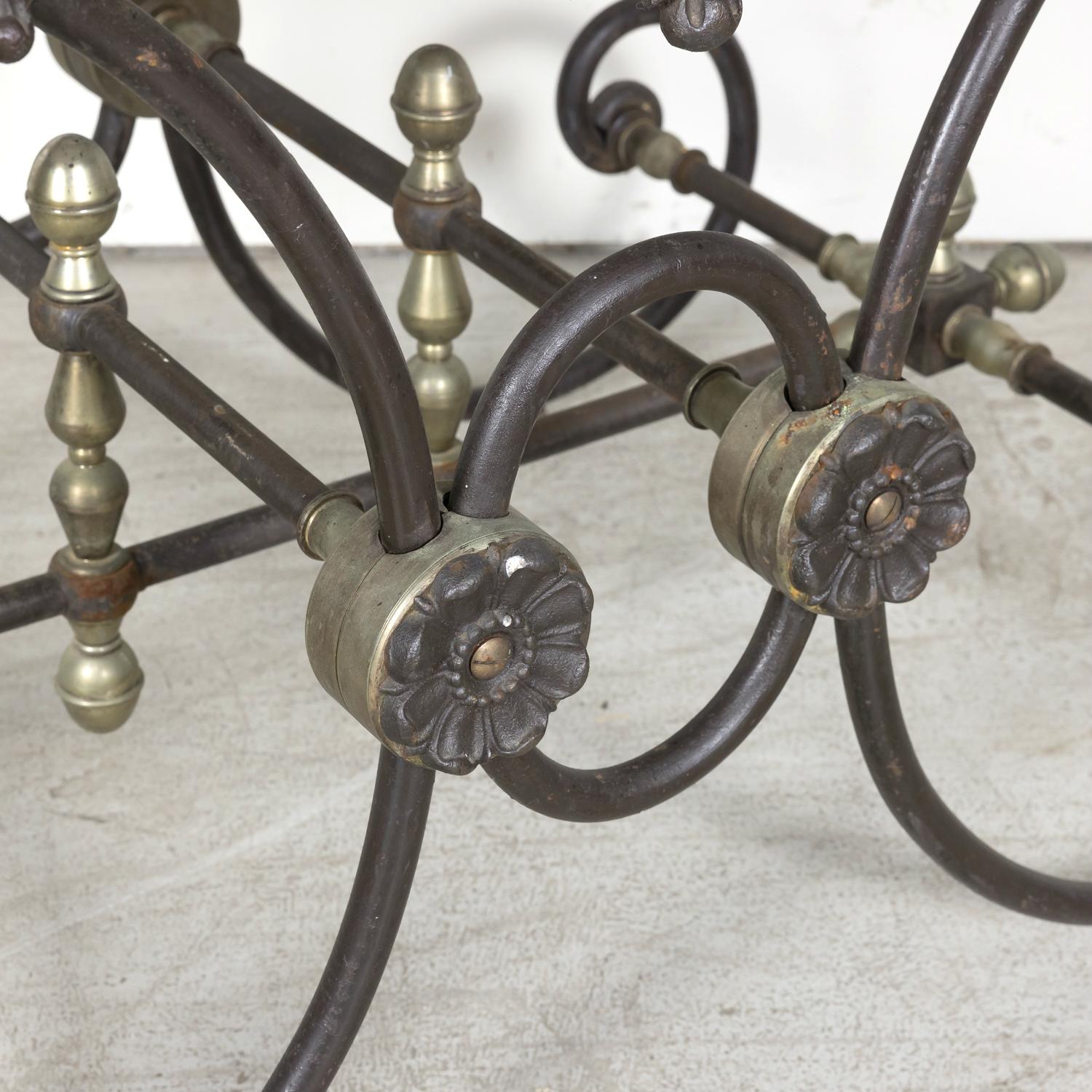 Vintage French Iron and Marble Patisserie or Pastry Table 8