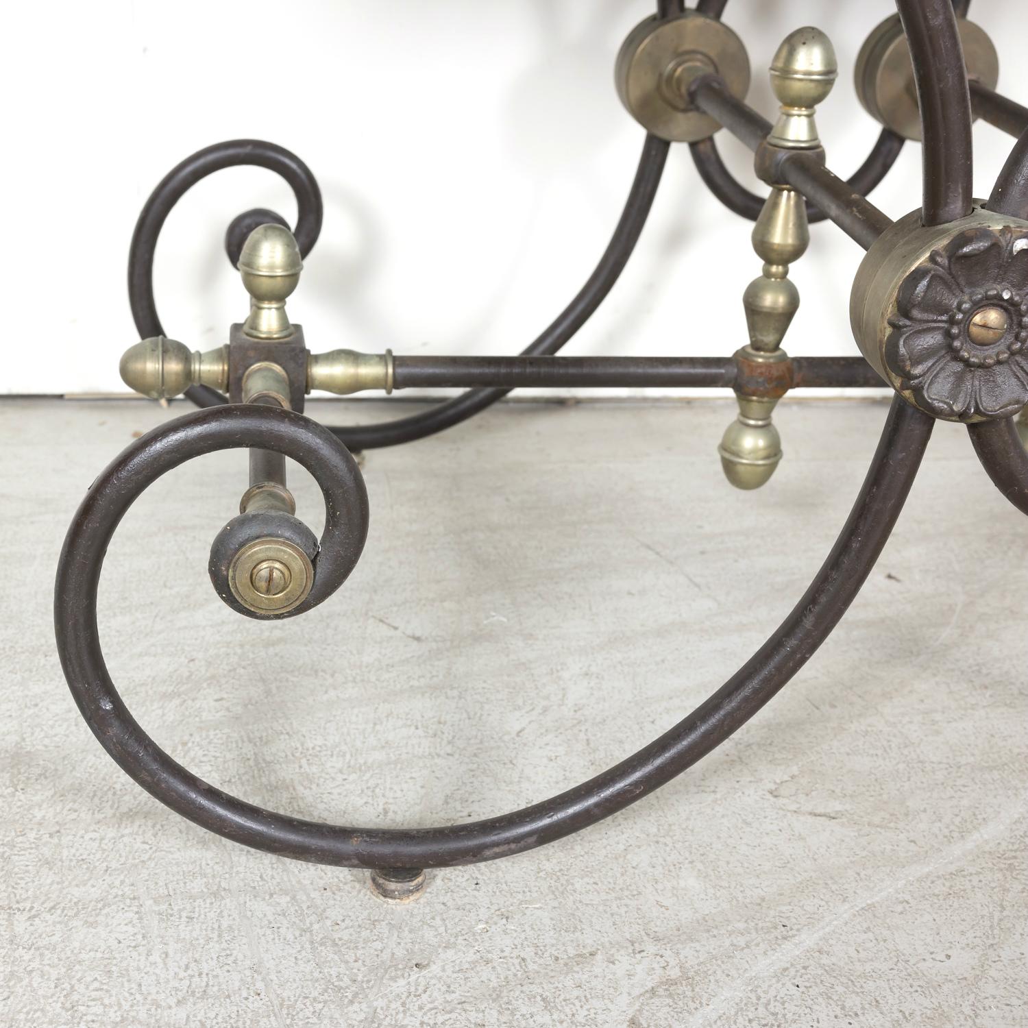 Vintage French Iron and Marble Patisserie or Pastry Table 3