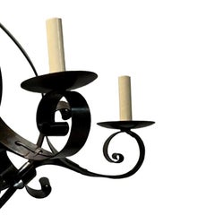 Vintage French Iron Chandelier
