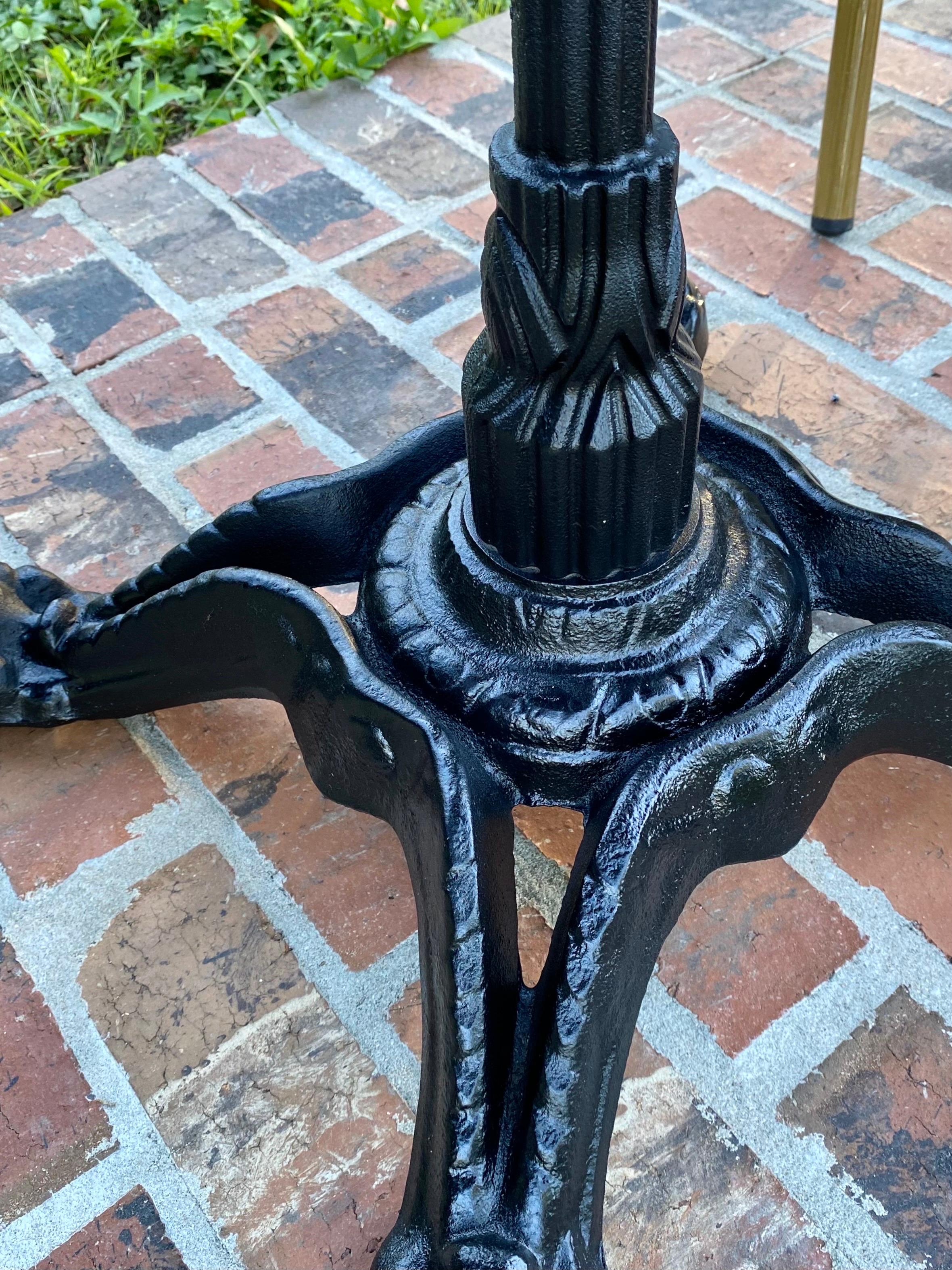 Vintage French Iron & Marble Bistro Table 1