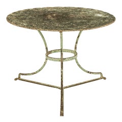 Vintage French Iron Round Garden Table
