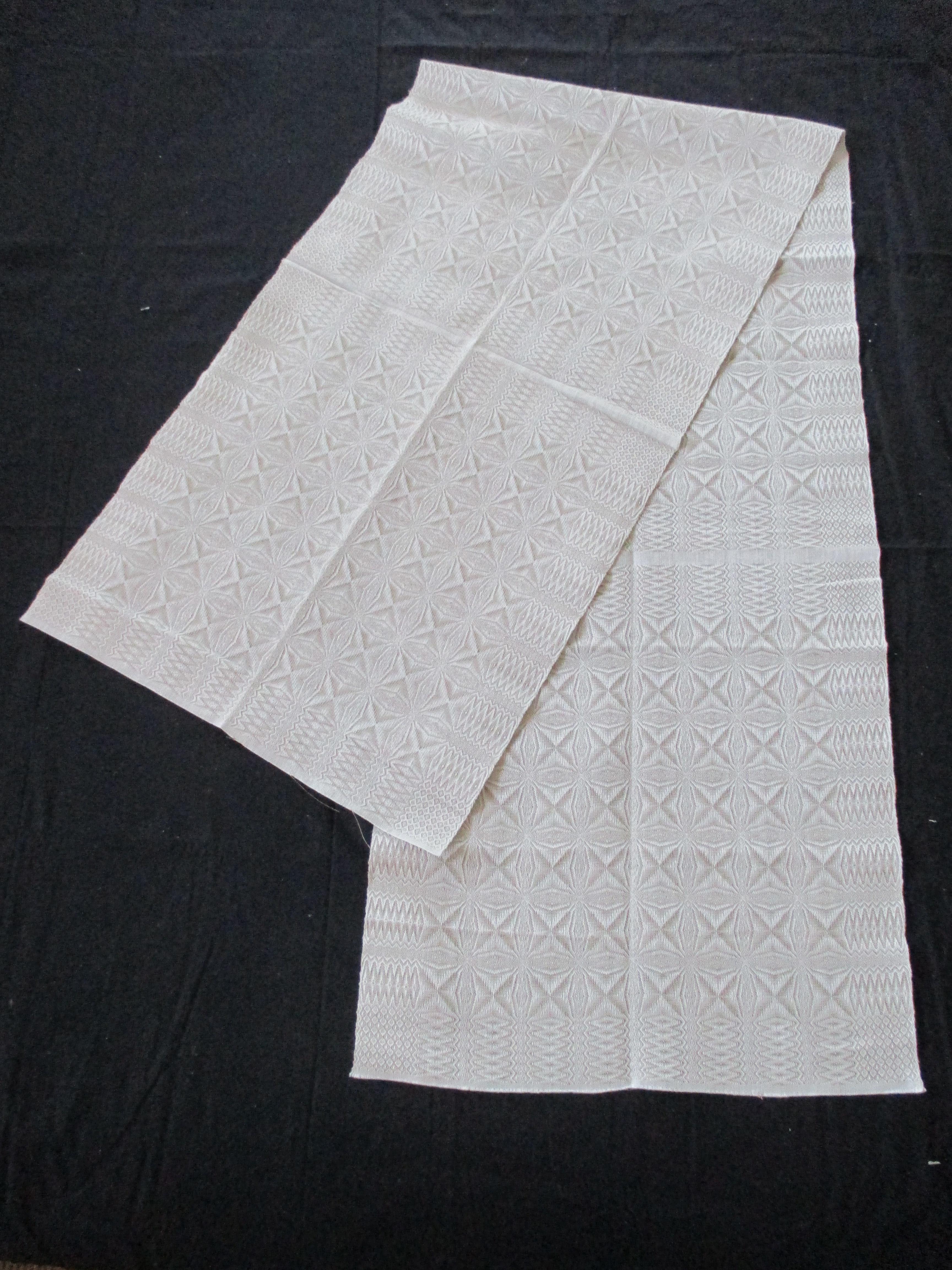 Hand-Crafted Vintage French Jacquard Double Sided Tone on Tone Woven Textile