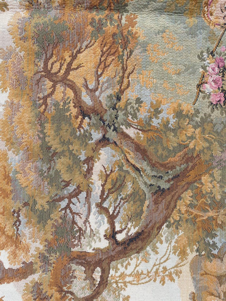 Französischer Jaquar-Wandteppich im Aubusson-Stil 2