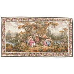 Französischer Jaquar-Wandteppich im Aubusson-Stil