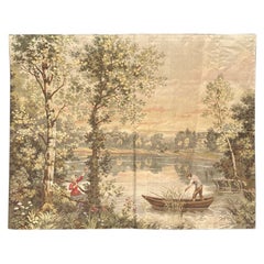 Vintage French Jaquar Aubusson Style Tapestry