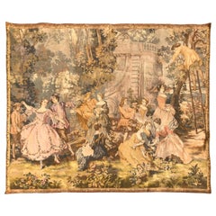 Vintage French Jaquar Tapestry Aubusson Style