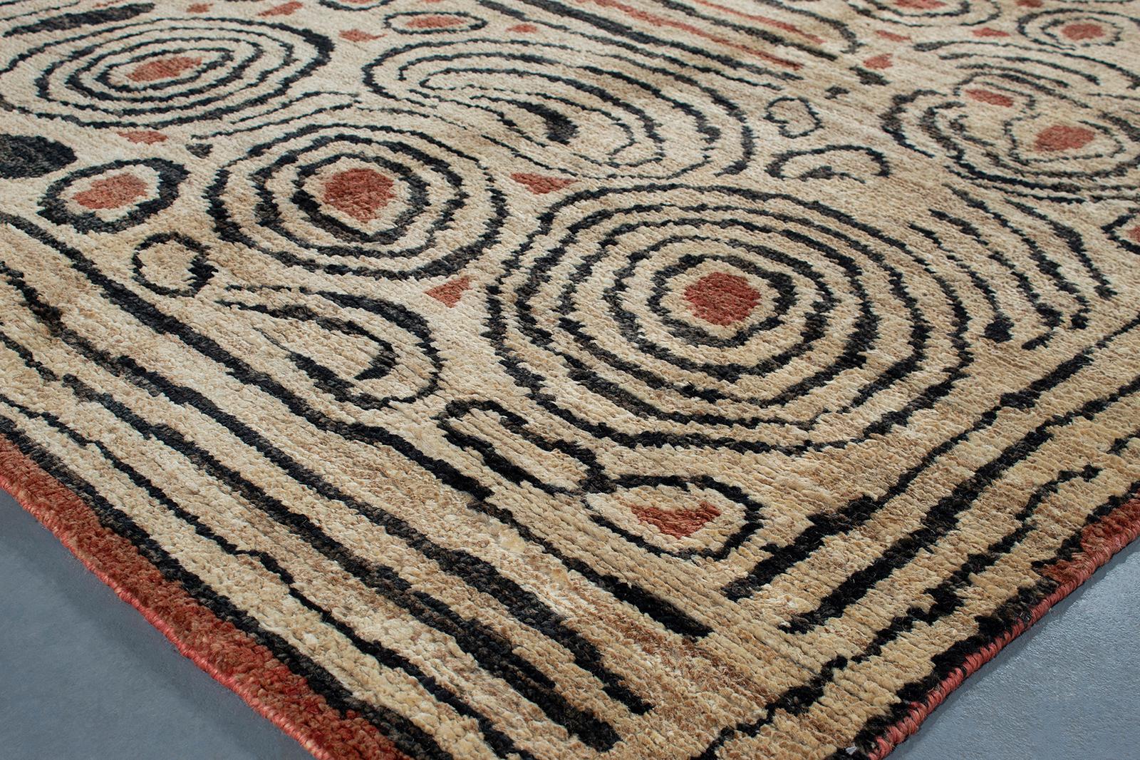 This vintage European design French jute rug is skillfully sourced by N A S I R I and exclusive to our showroom. 

Custom recreations available in any size, materials, and color. Rug size is 5'9