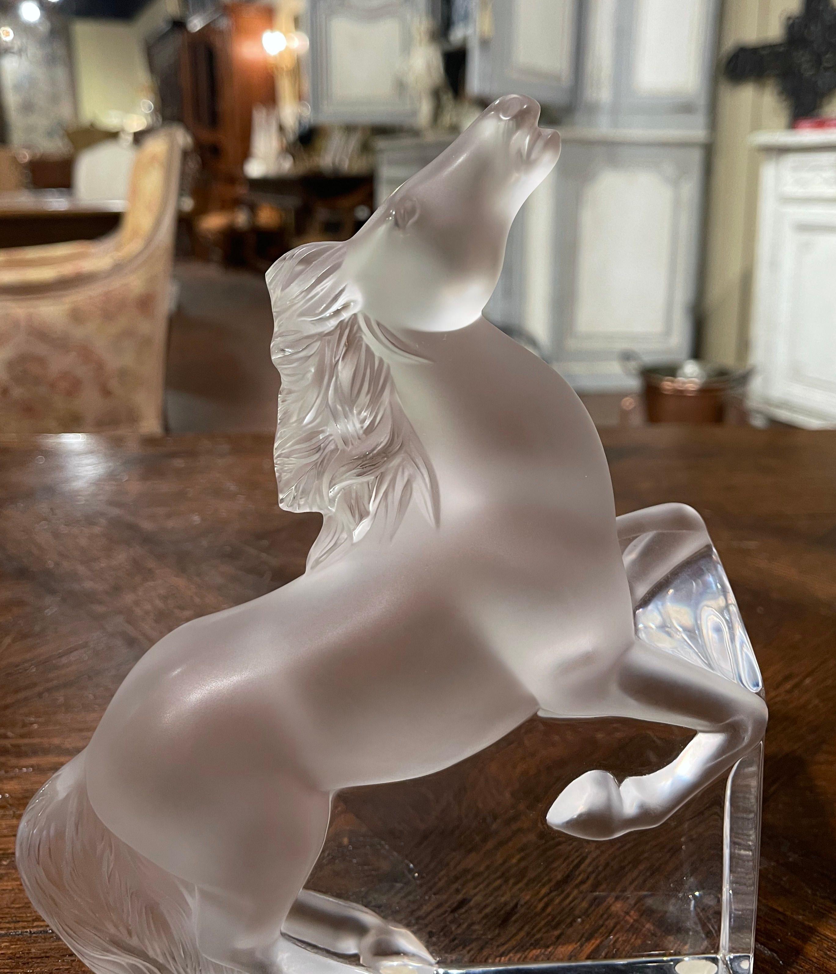 crystal horse statue