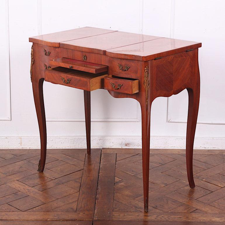 Vintage French Kingwood Vanity / Writing Table In Good Condition In Vancouver, British Columbia