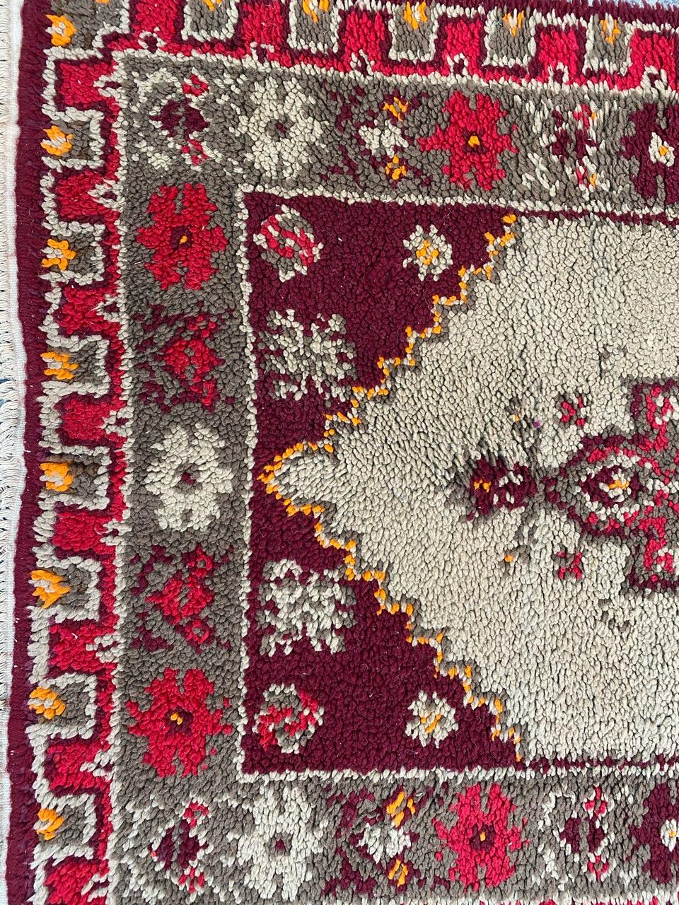 Vintage French Knotted Cogolin Rug For Sale 2
