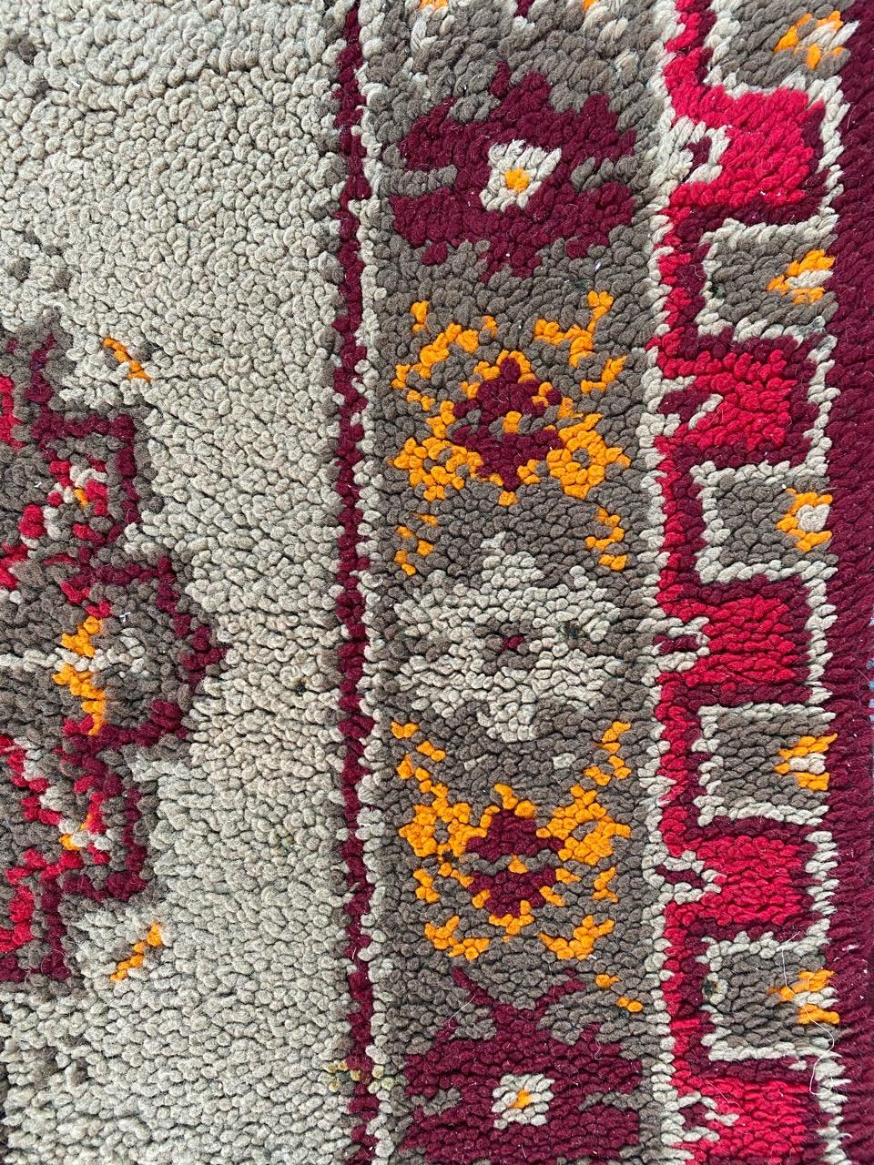Französischer geknüpfter Cogolin-Teppich im Vintage-Stil (Wolle) im Angebot