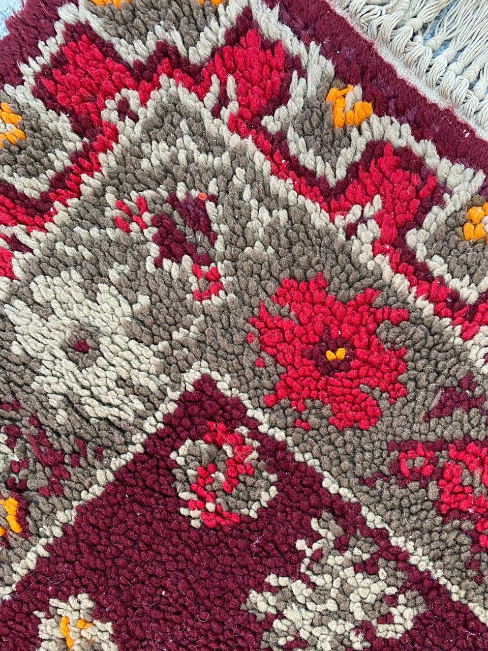 Wool Vintage French Knotted Cogolin Rug For Sale