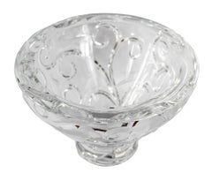 Vintage French Lalique Crystal Vase / Centerpiece Bowl Pattern Verone