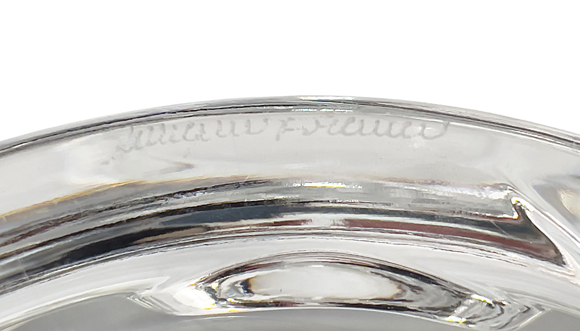 Vintage French Lalique Crystal Vase / Centerpiece Bowl Pattern Verone 2
