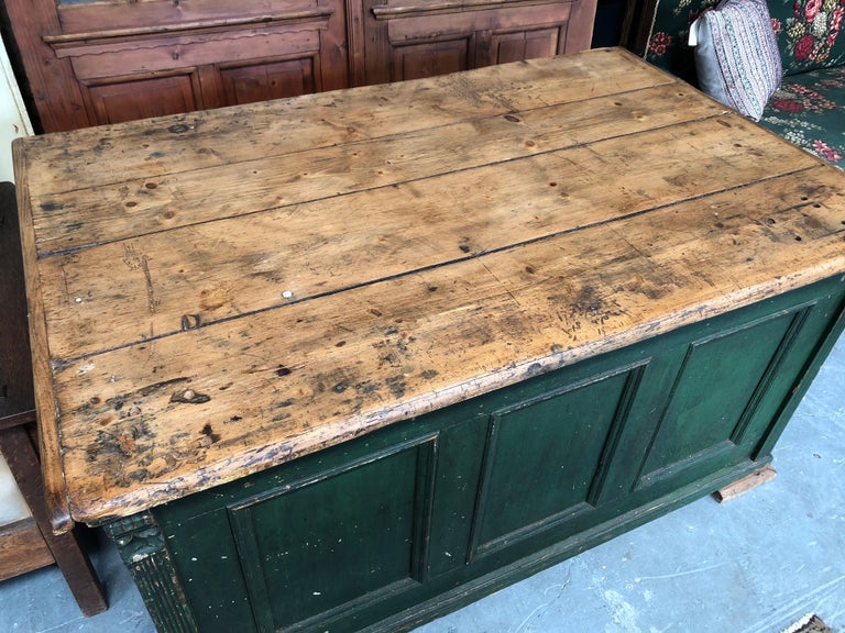 Vintage French Large Desk For Sale at 1stDibs