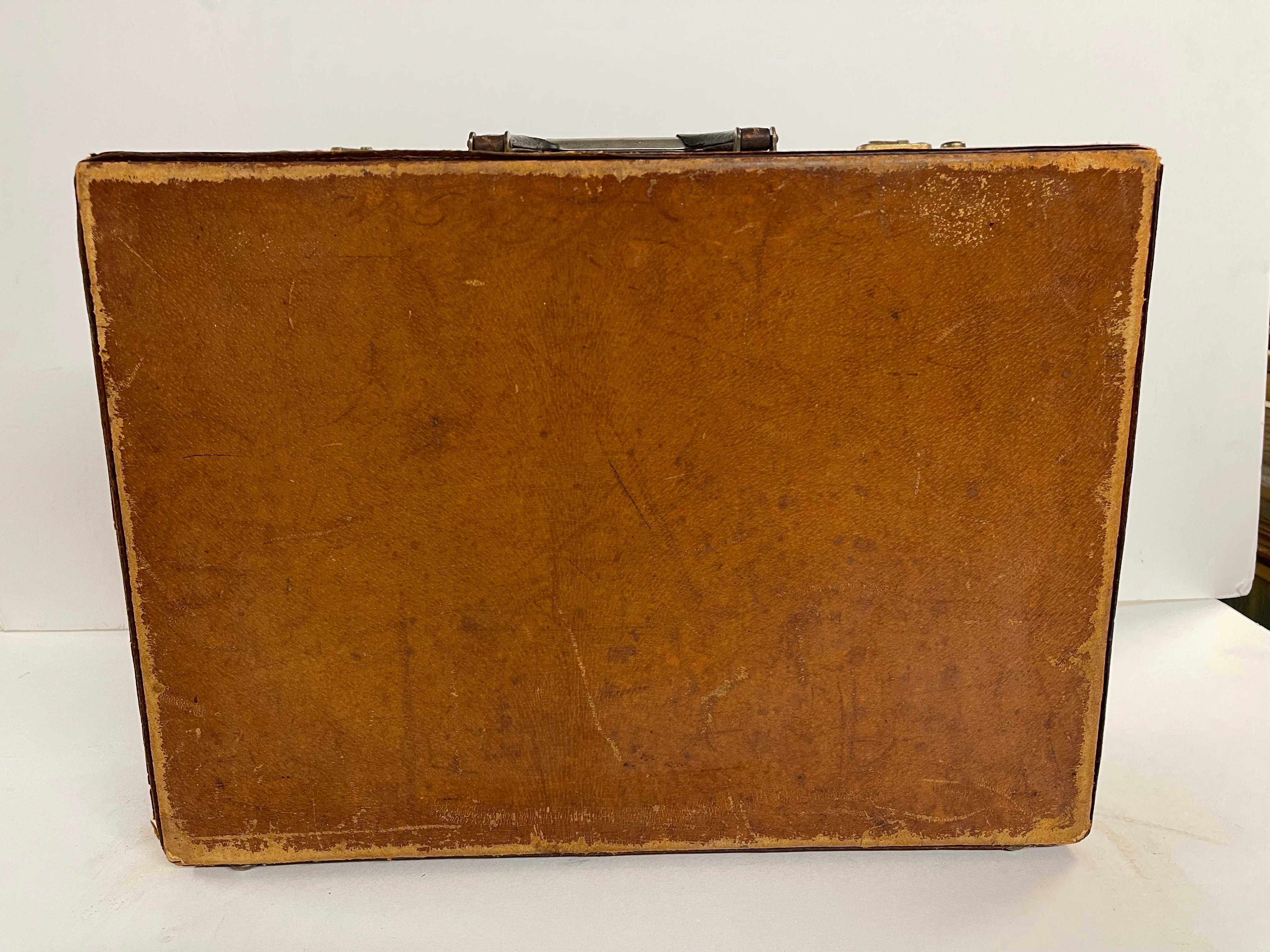 Vintage French Leather Briefcase by Lederer de Paris For Sale 7