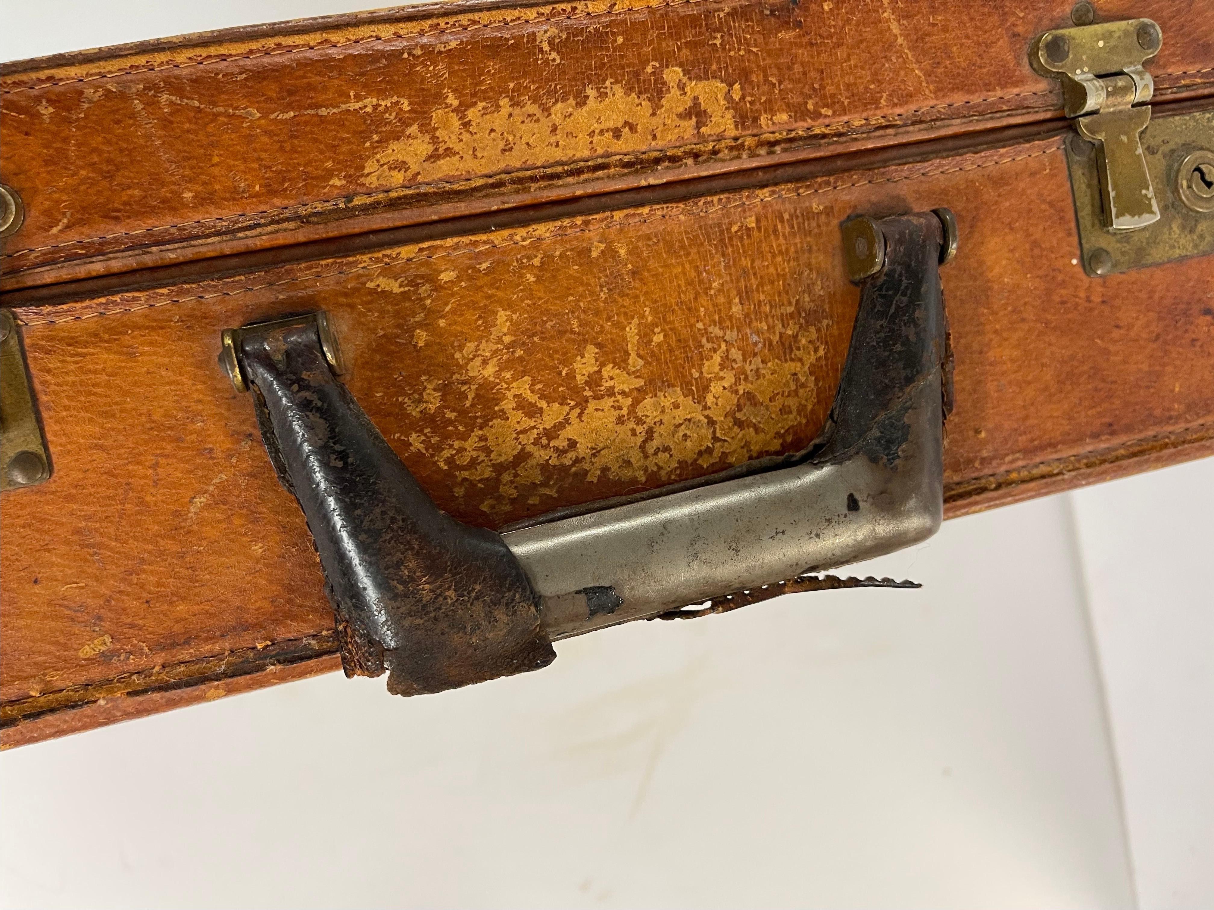 Vintage French Leather Briefcase by Lederer de Paris For Sale 9