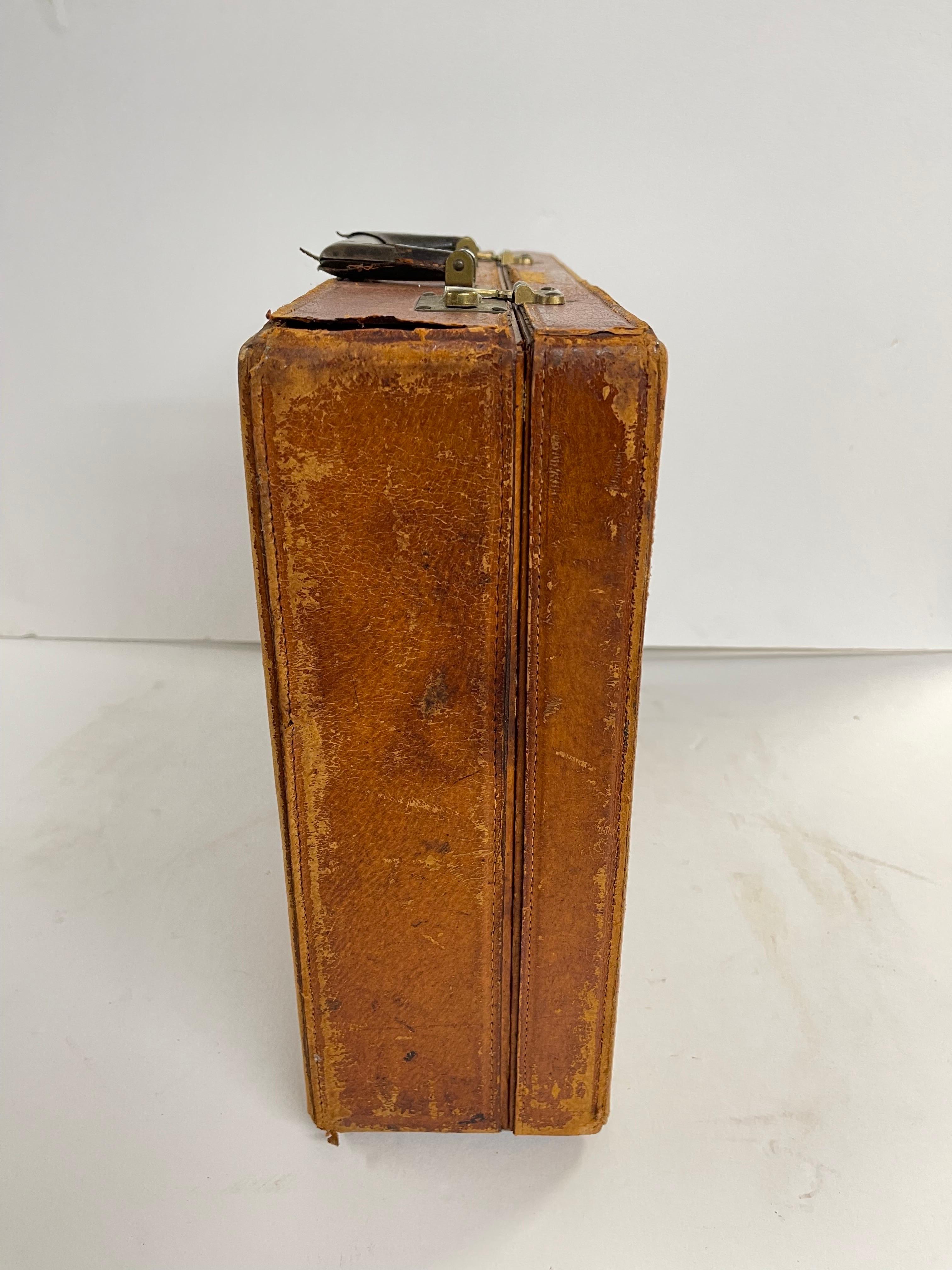 Vintage French Leather Briefcase by Lederer de Paris For Sale 11
