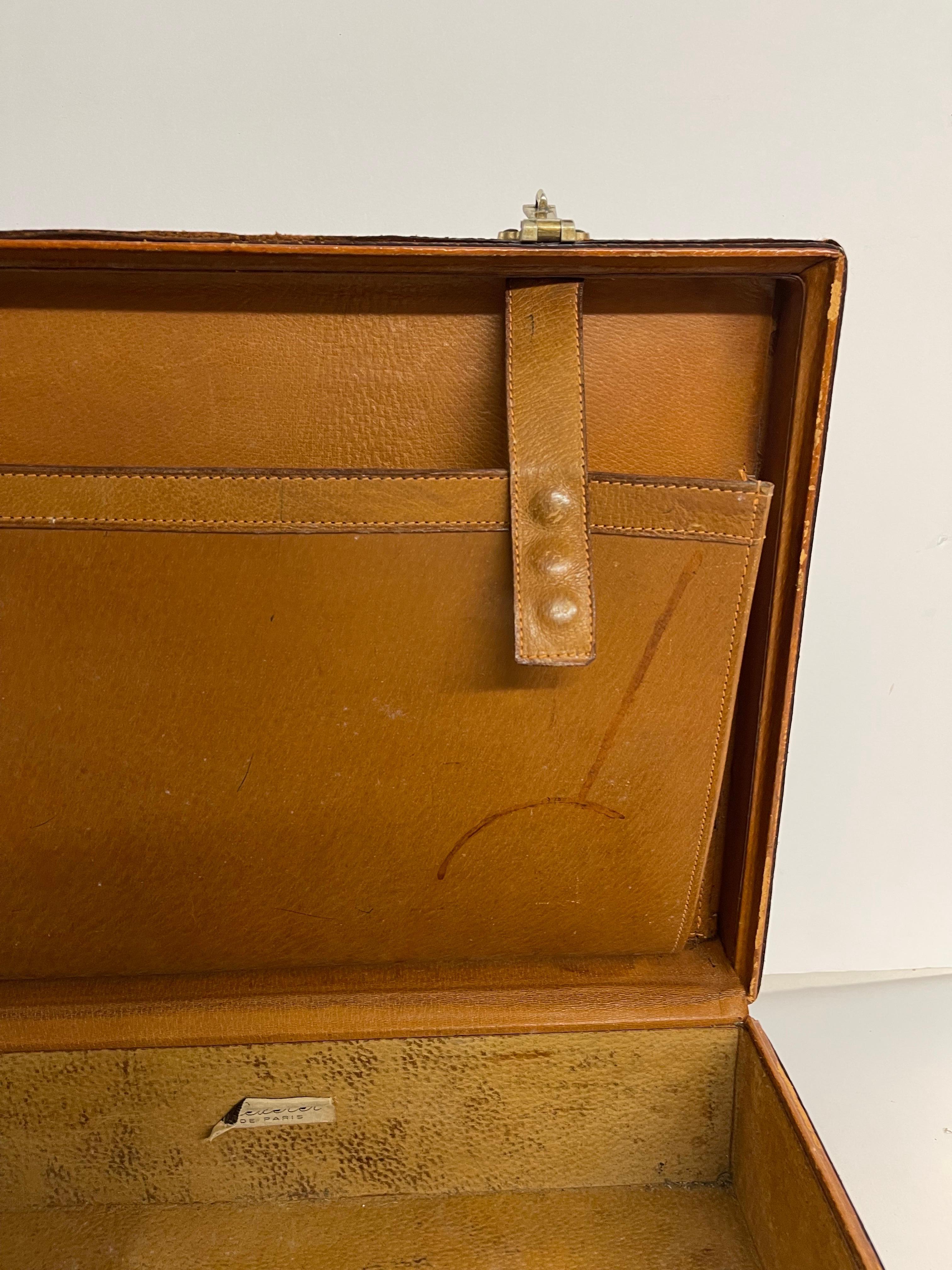 Vintage French Leather Briefcase by Lederer de Paris For Sale 15