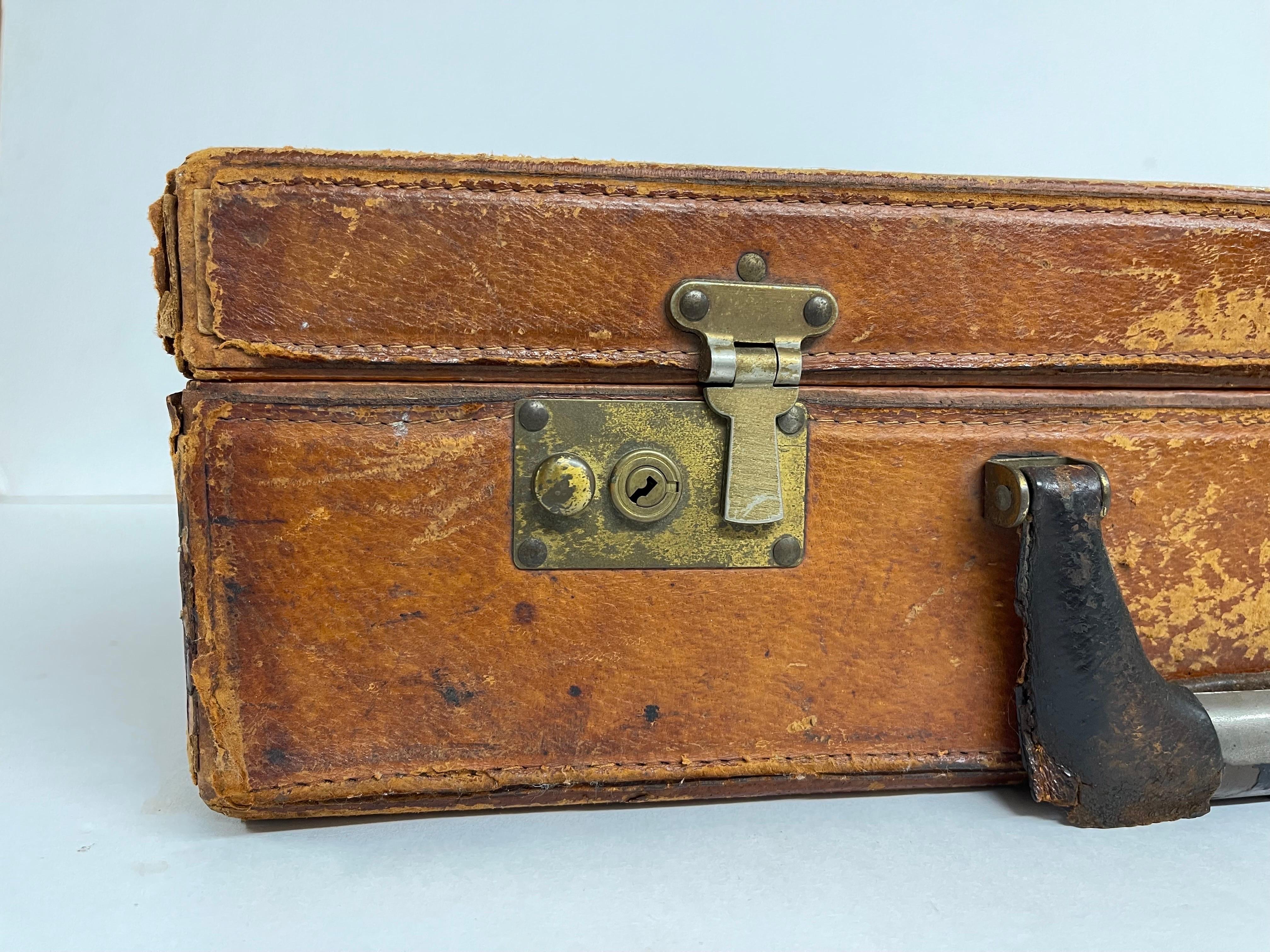 20th Century Vintage French Leather Briefcase by Lederer de Paris For Sale