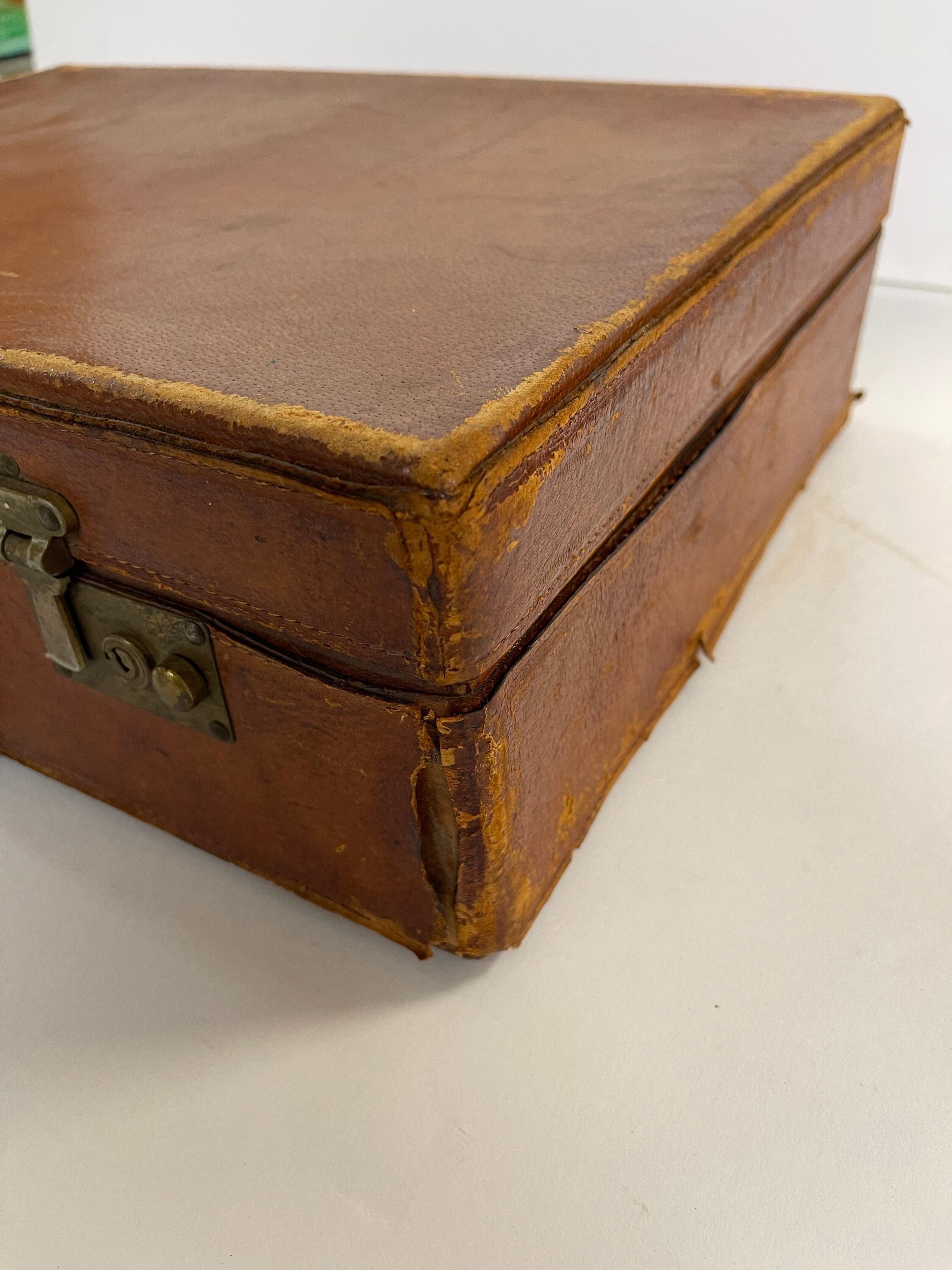 Vintage French Leather Briefcase by Lederer de Paris For Sale 4