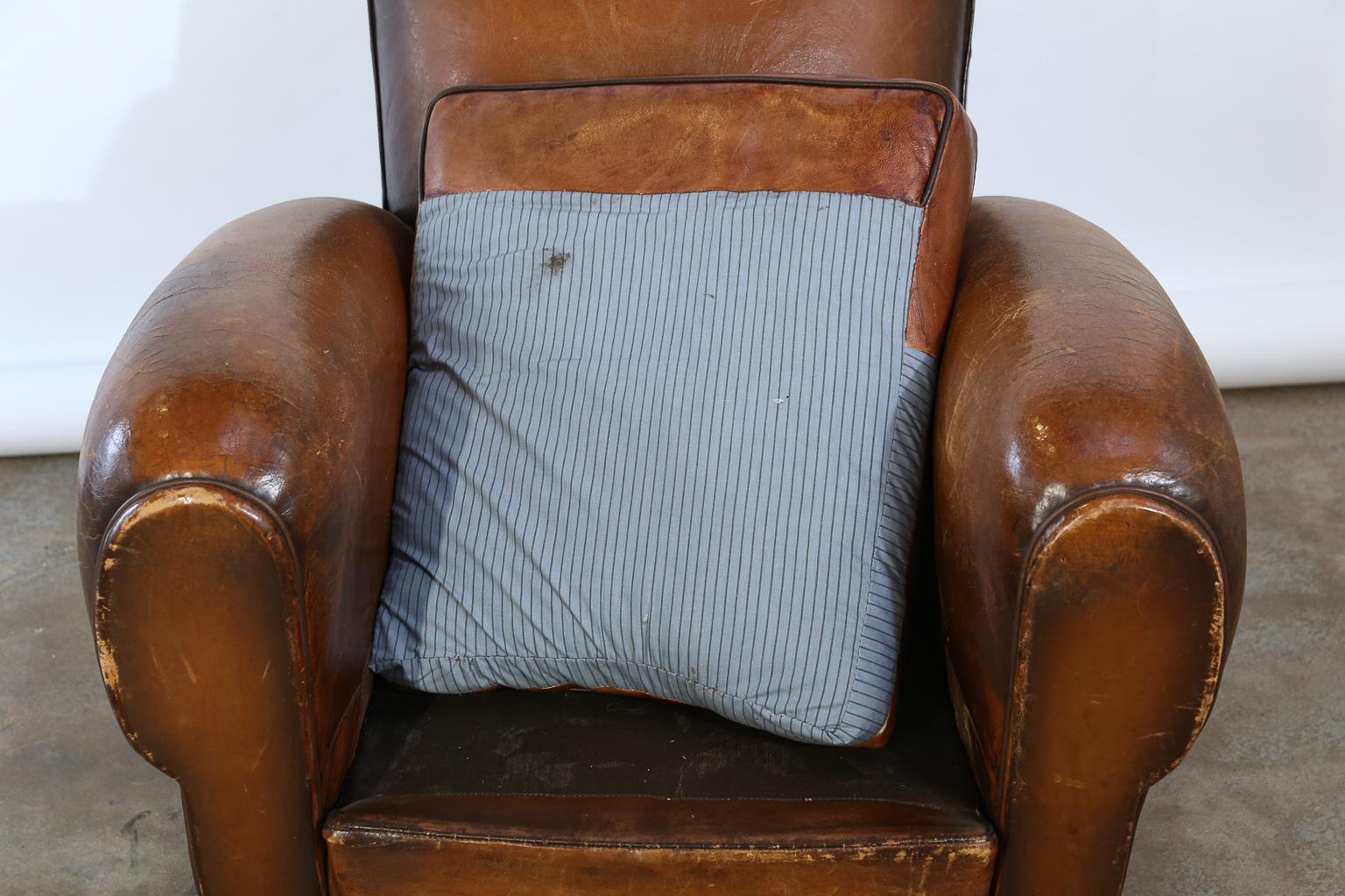 Vintage French Leather Club Chair (Leder)