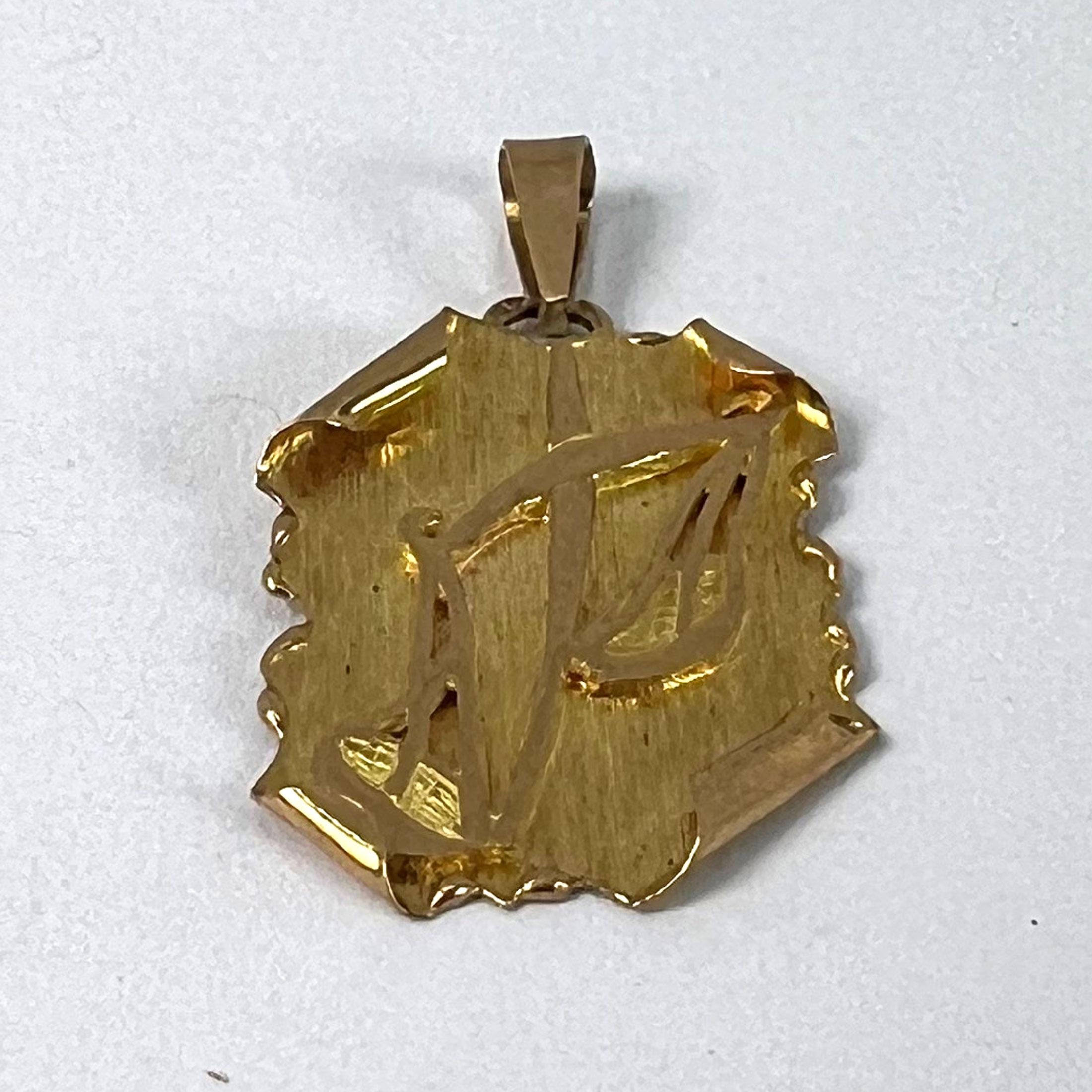 Rotolo della Bilancia francese d'epoca  Ciondolo a forma di charme in oro giallo 18 carati Zodiac in vendita 9