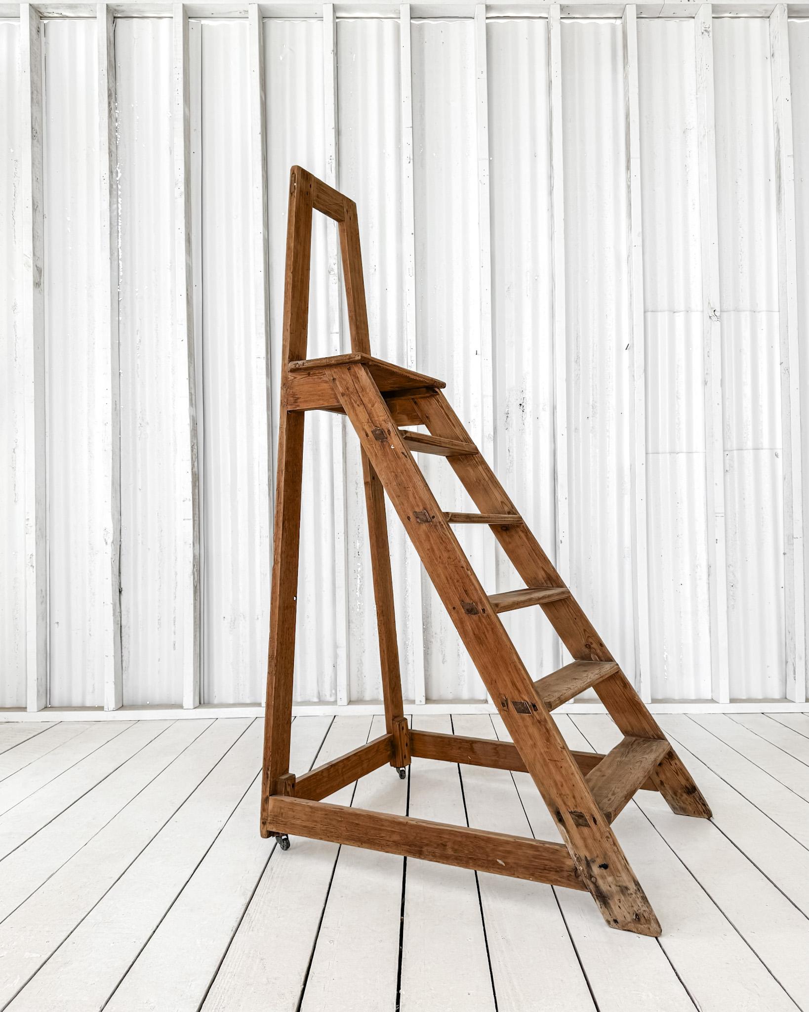 Vintage French Library Ladder 6