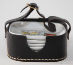 Vintage French Limoges Car Design Ashtrays Porcelain Dishes Set of 5