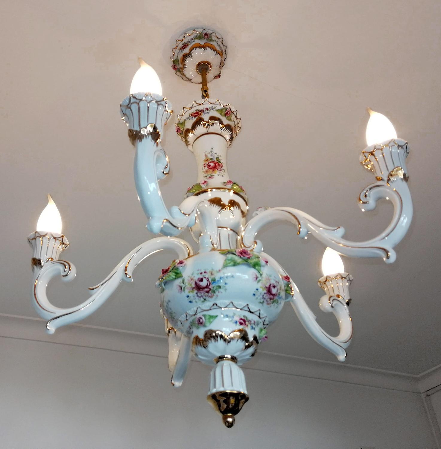 vintage porcelain chandelier
