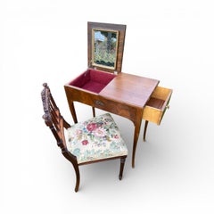 Vintage French Louie 15th Style Dressing Table And Chair