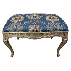 Vintage French Louis XV Style Carved Vanity Bench